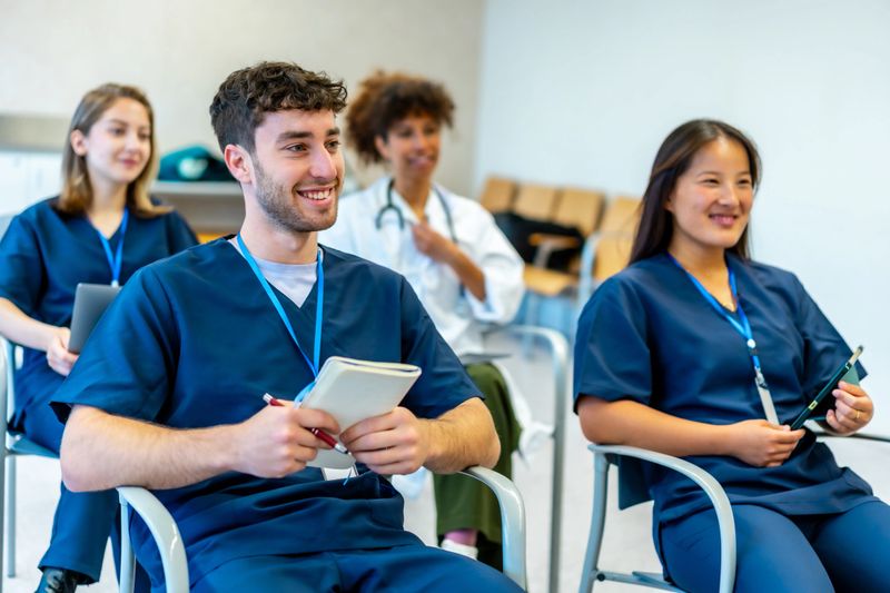 Medical student in healthcare education setting